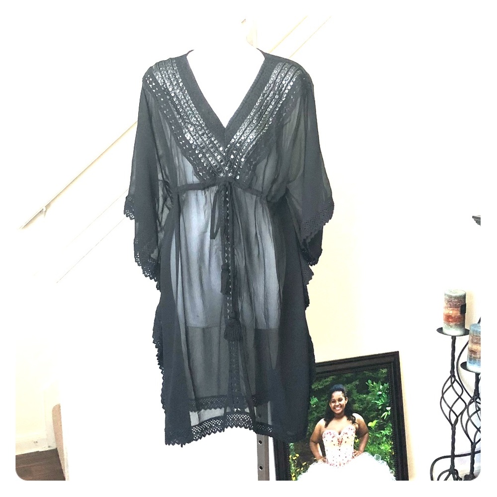 Black Swim Suit cover-up